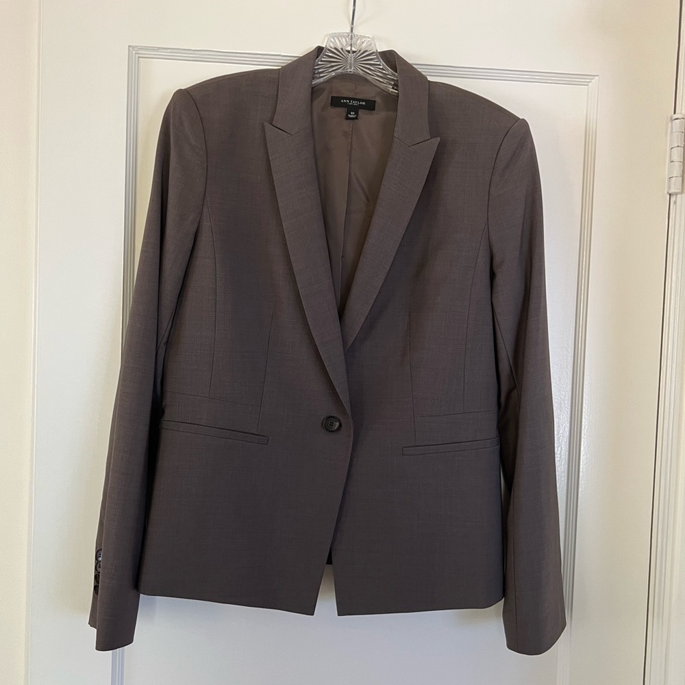 Ann Taylor Suit jacket, taupe, size 10
